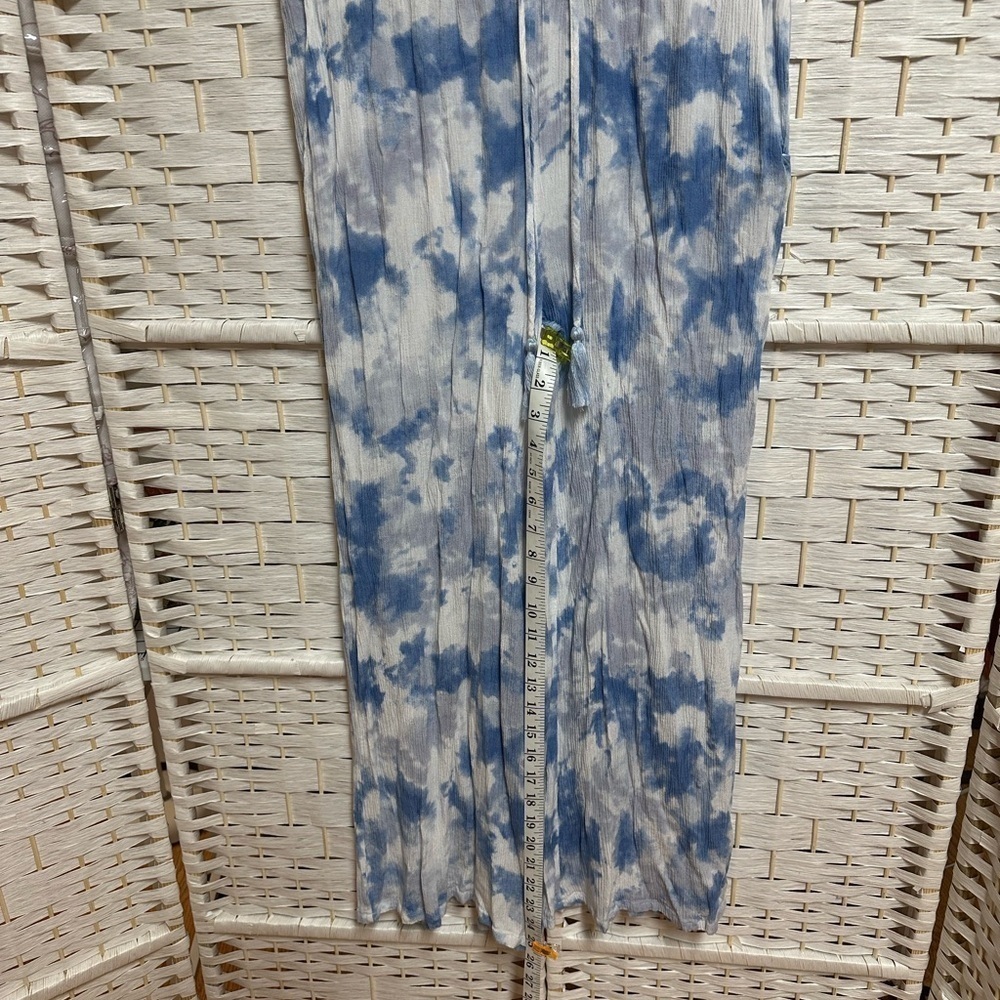 Ladies vintage boho tie dye linen type‎ pants Promesa size large wide leg